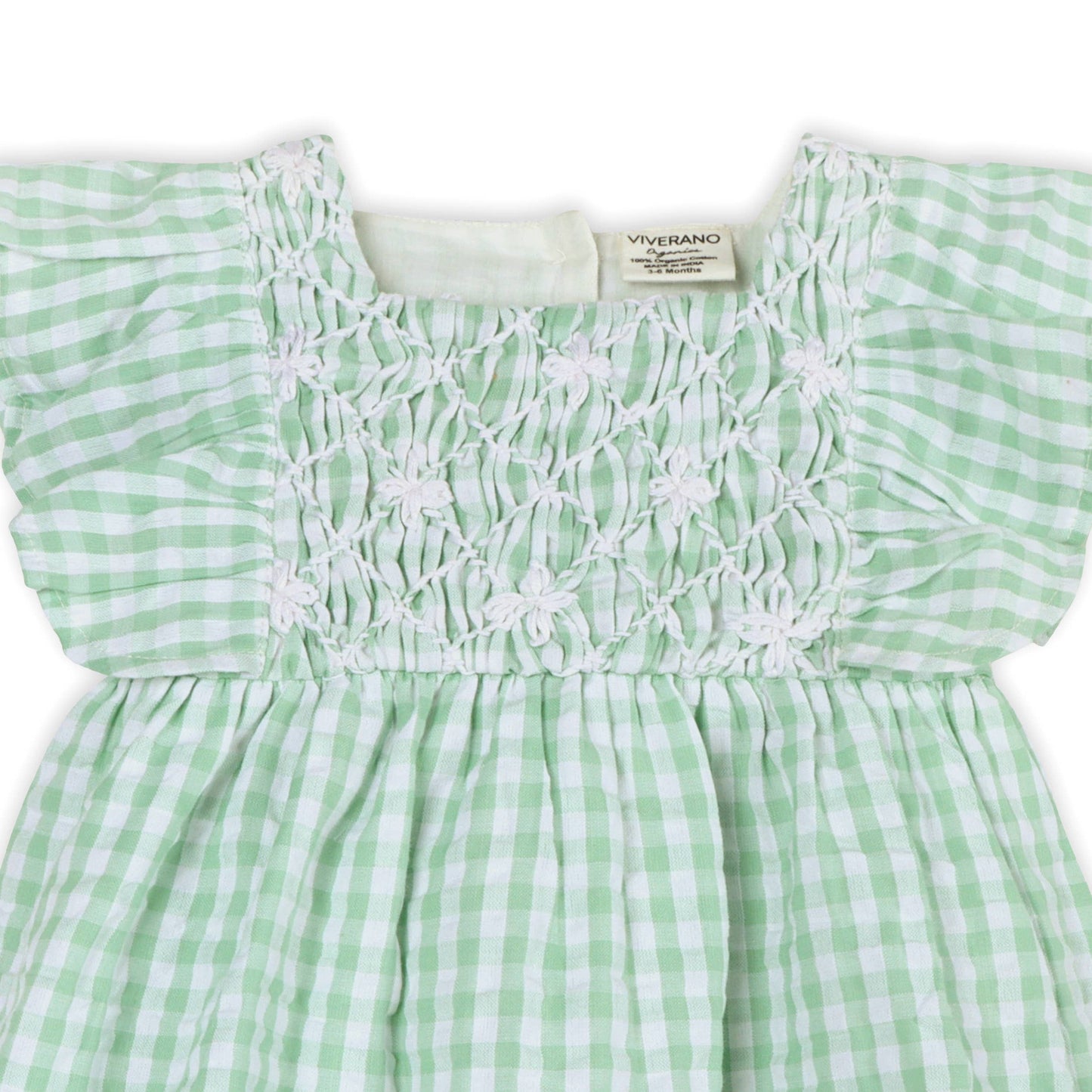 Forest Gingham Baby Dress + Bloomer (Organic)
