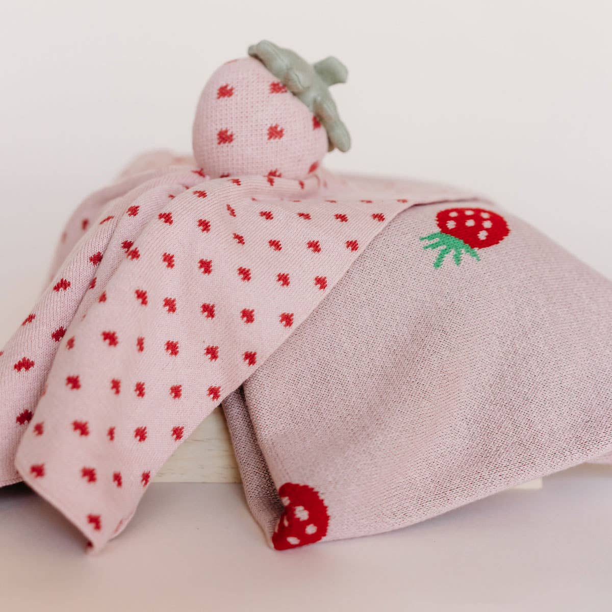 Strawberry - Organic Baby Lovey Security Blanket
