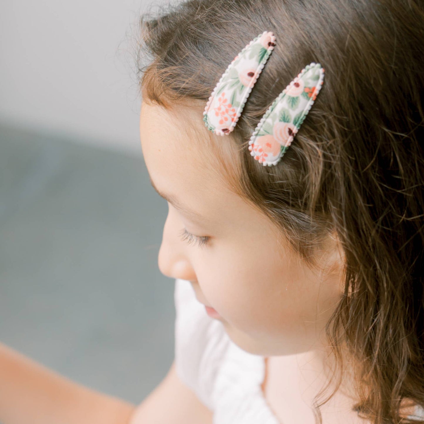 Chloe Pink Watercolor Hair Clips