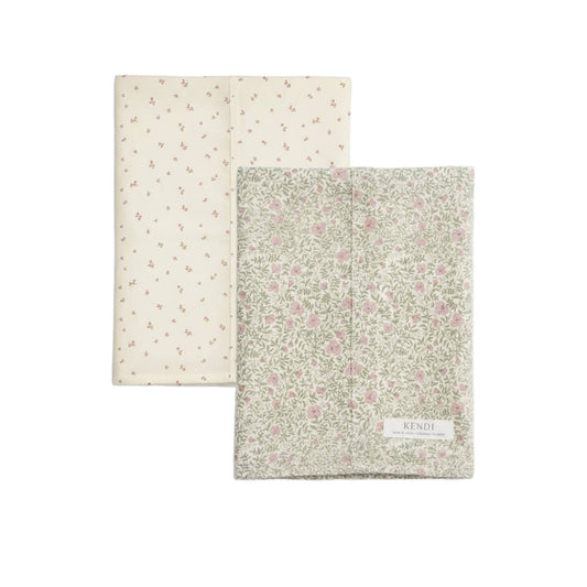 2-Pack Muslin Burp Cloths - Etta + Janice Florals