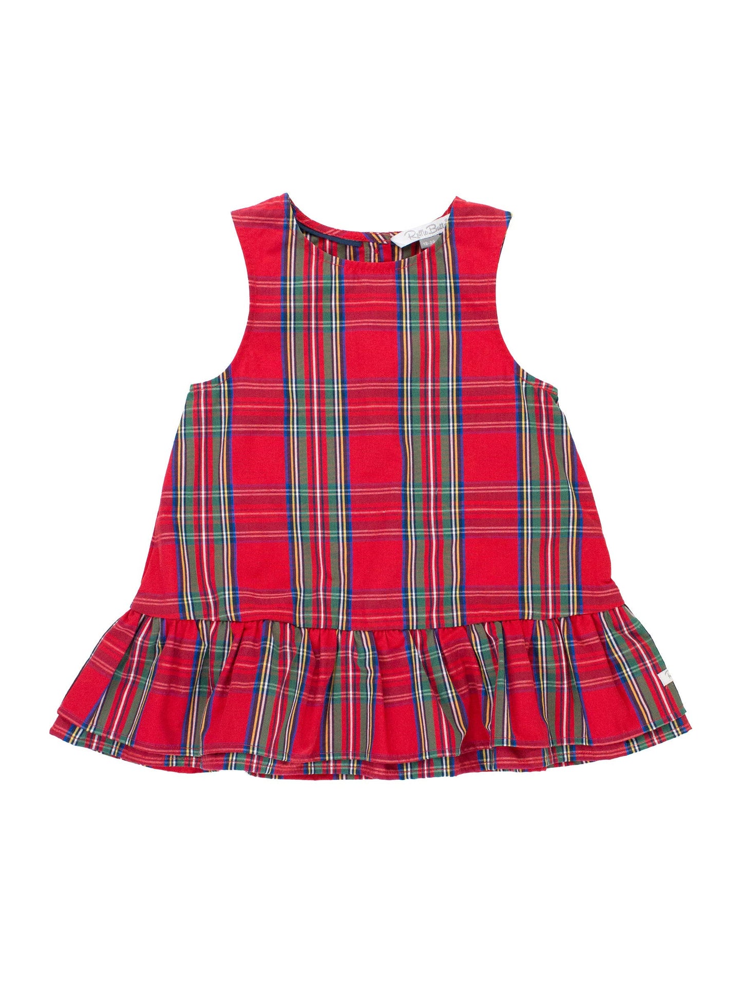 Girls Tis The Season Plaid Jumper Dress