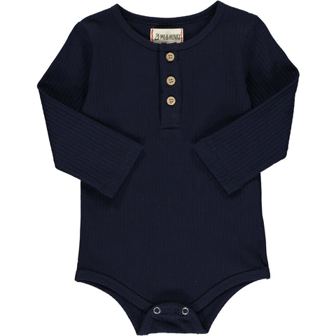 Aynor Ribbed Onesie - Navy