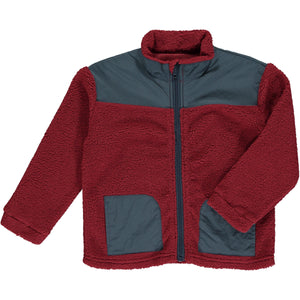 Husky Sherpa Jacket - Burgundy/Navy