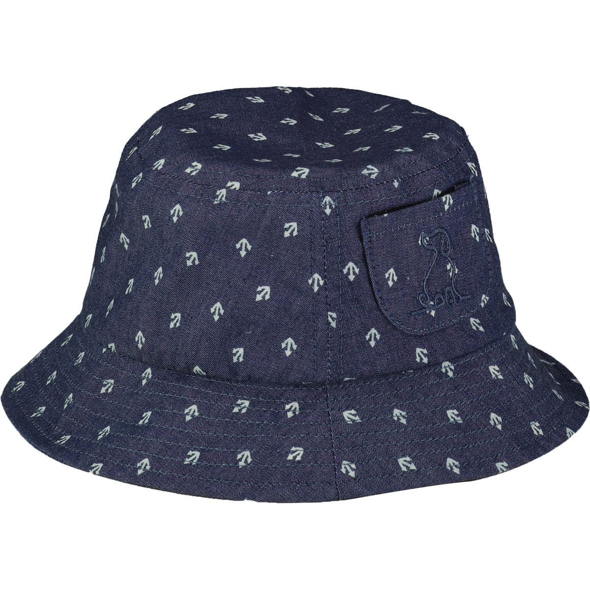 Fisherman Chambray Anchor Bucket Hat