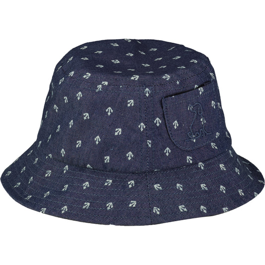 Fisherman Chambray Anchor Bucket Hat