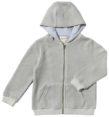 Bellamy Knitted Hooded Jacket - Grey