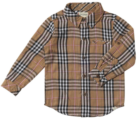 Atwood Woven Shirt - Brown/Black Plaid