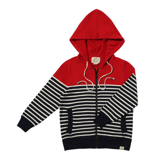 Sagamore Zip-Up - Navy and Red