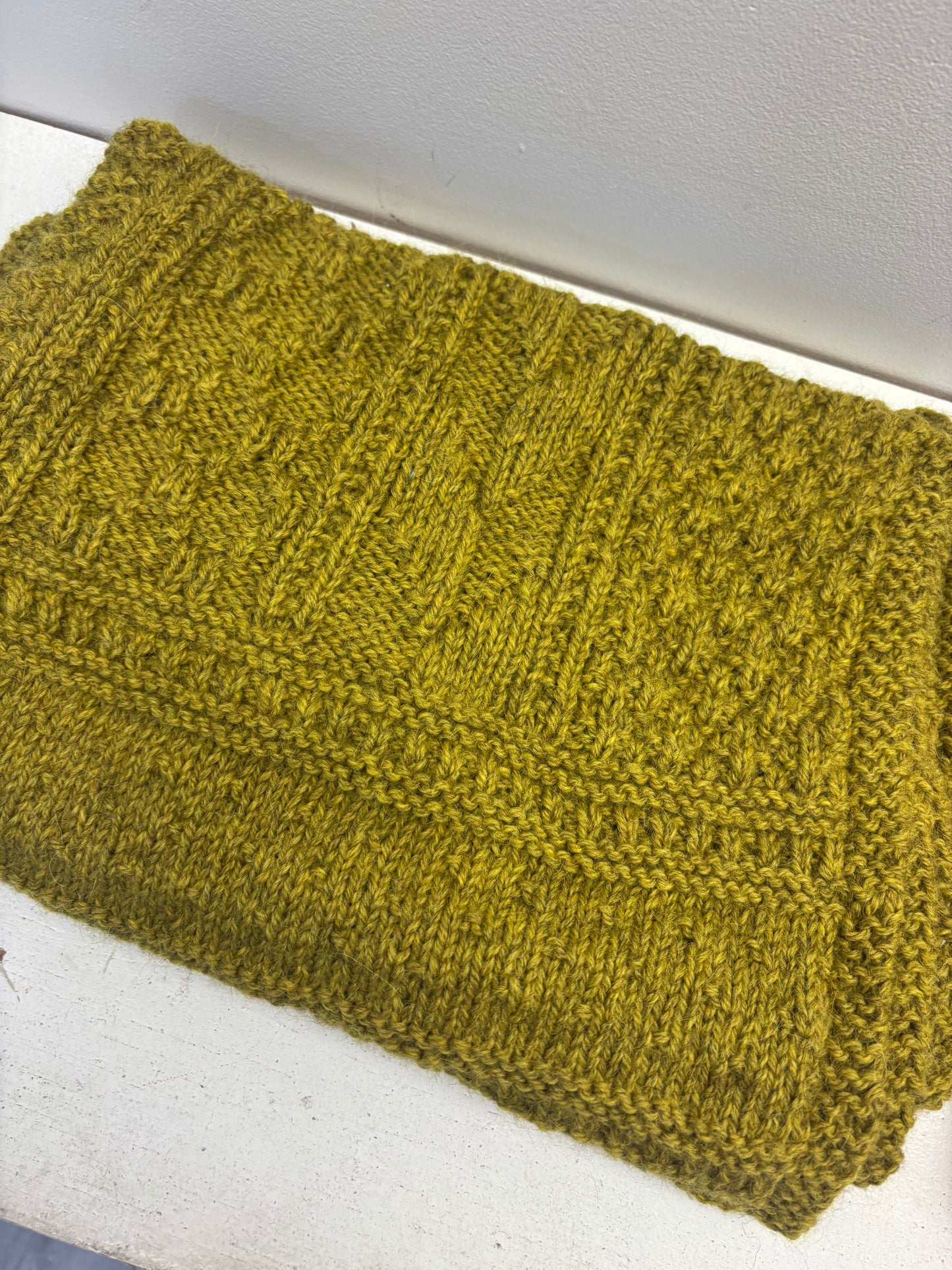 Hand Knit Wool & Alpaca Blanket
