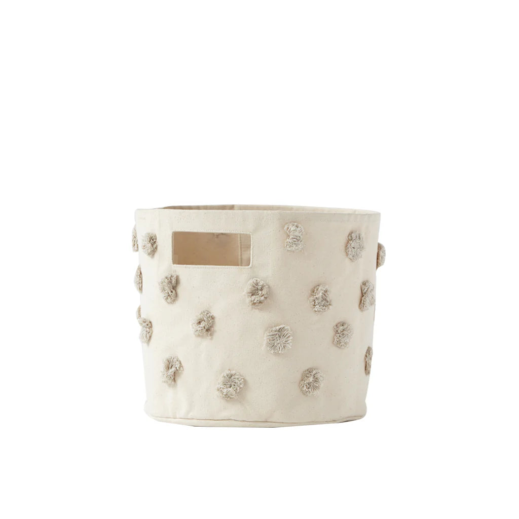 Pom Pom Basket- Pint Grey