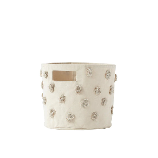 Pom Pom Basket- Pint Grey