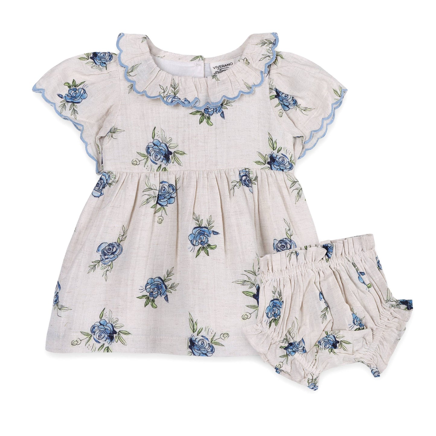 Katarina Floral Baby Dress + Bloomer (Organic)