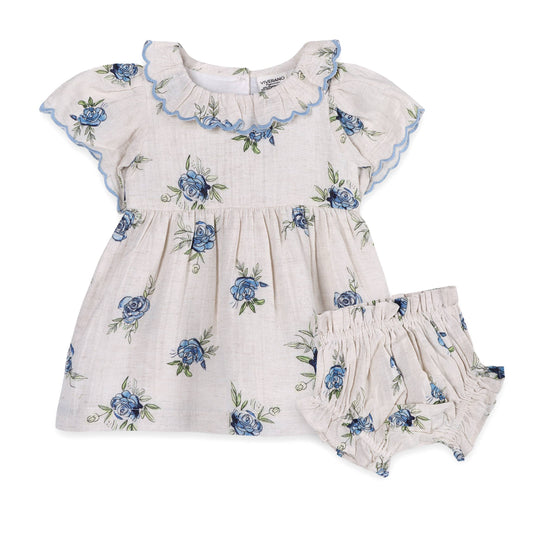 Katarina Floral Baby Dress + Bloomer (Organic)