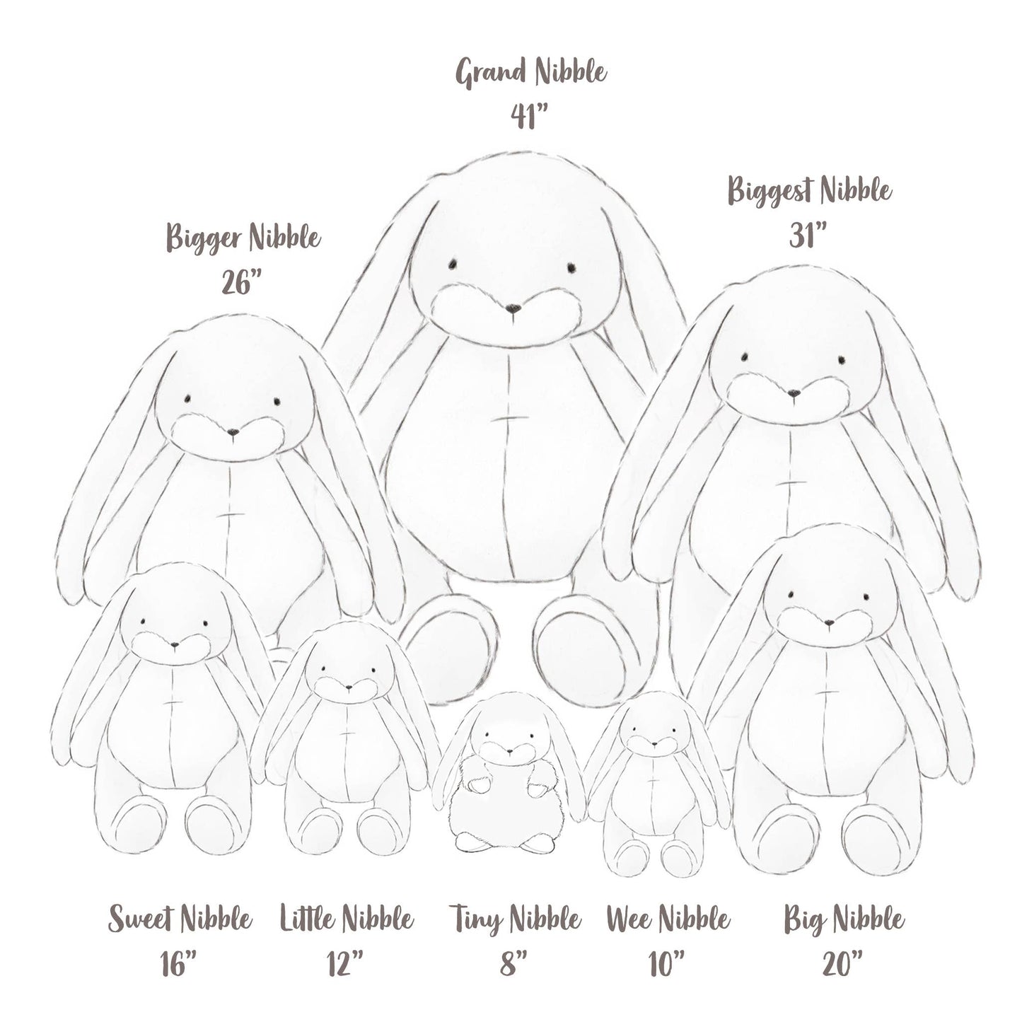 Tiny 8" Nibble Bunny - Amethyst