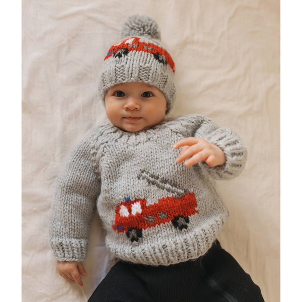 Fire Engine Beanie Hat Baby & Kids