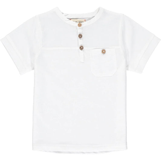 Boardwalk Henley T Shirt- White