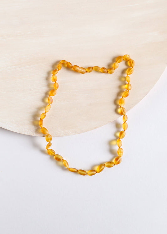 Raw Honey Baltic Amber || Classic || Beaded Necklace