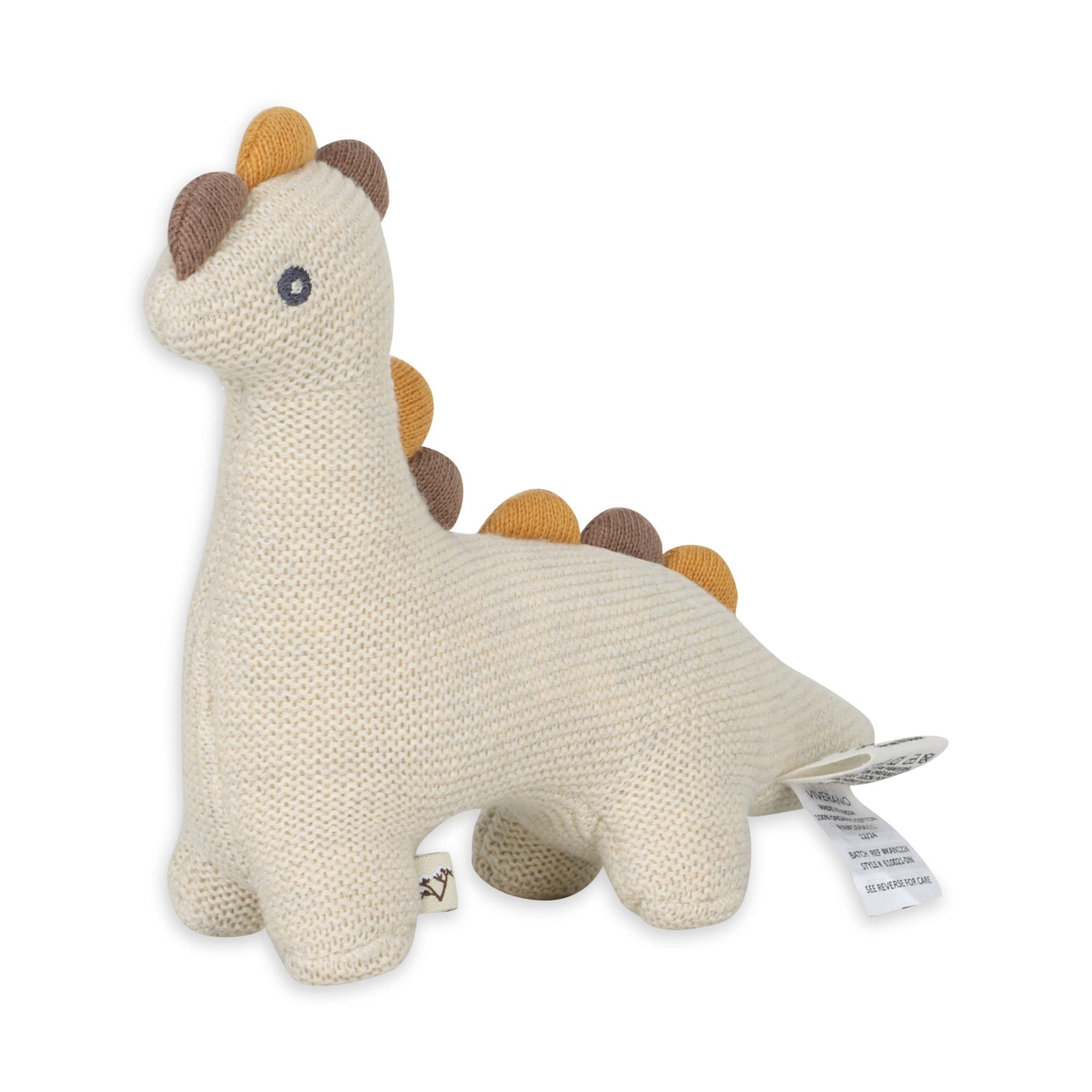 Little Dino - Organic Knit Stuffed Animal Baby Toy