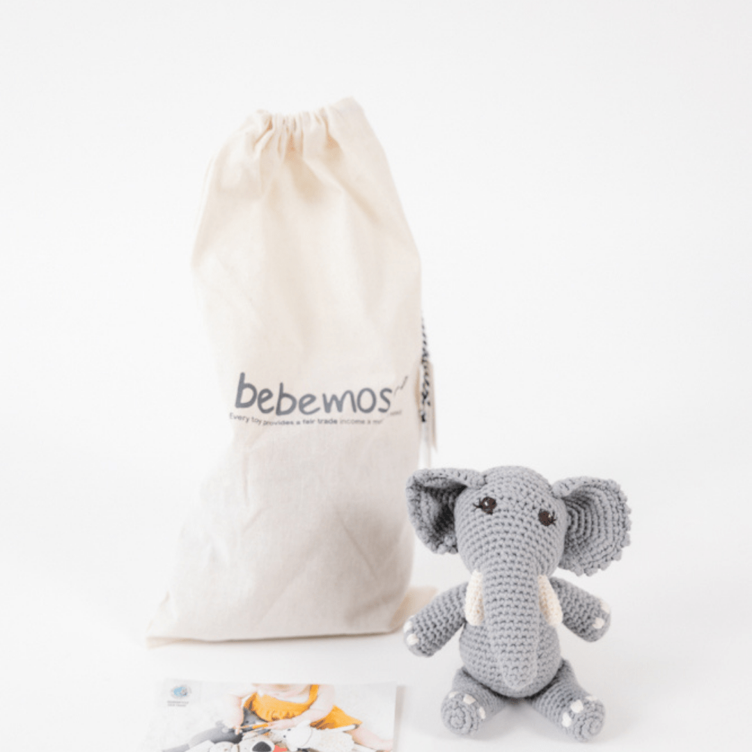 Barry the Elephant Mini, Stuffed Animal, Organic Cotton