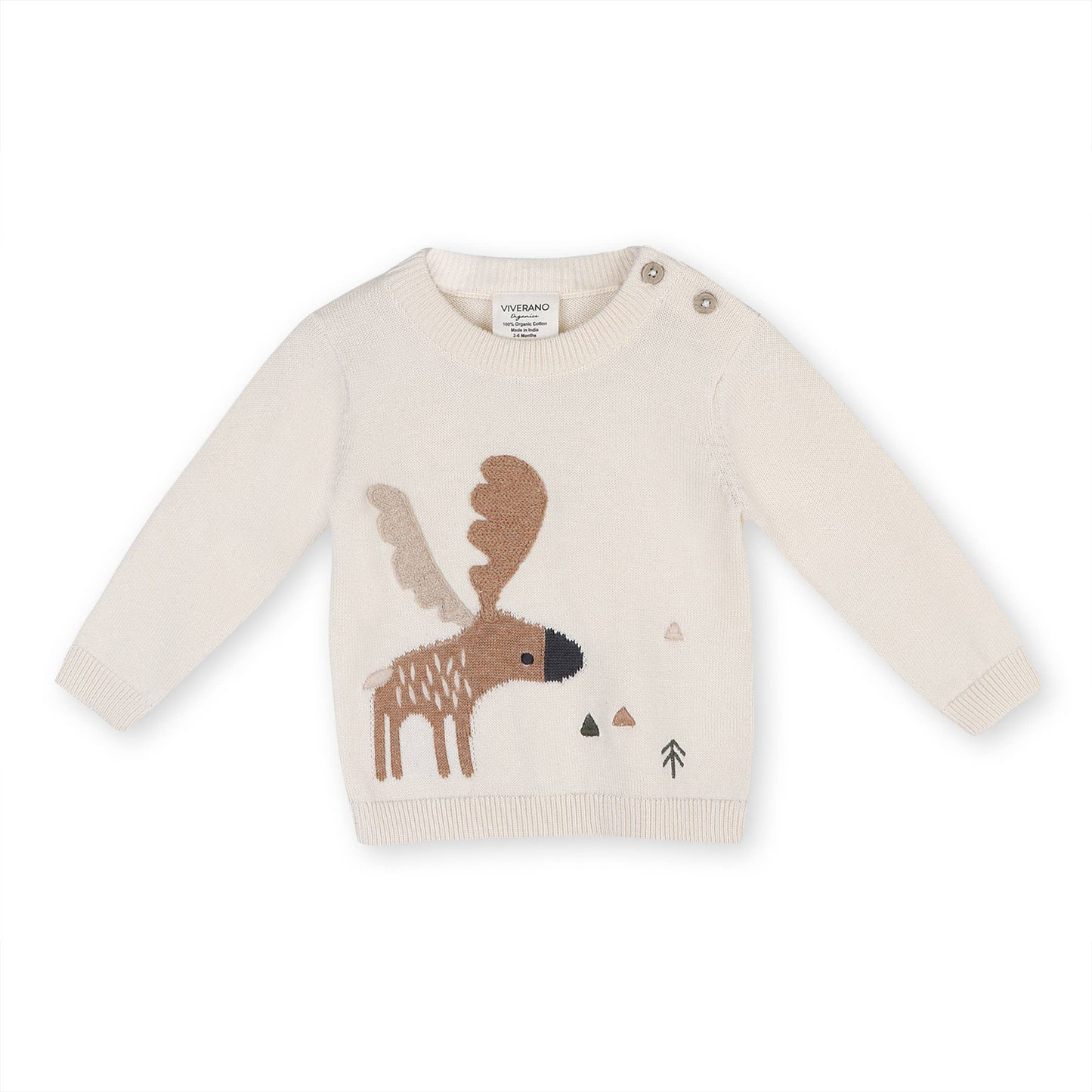 Moose Jacquard Knit Sweater (Organic Cotton)