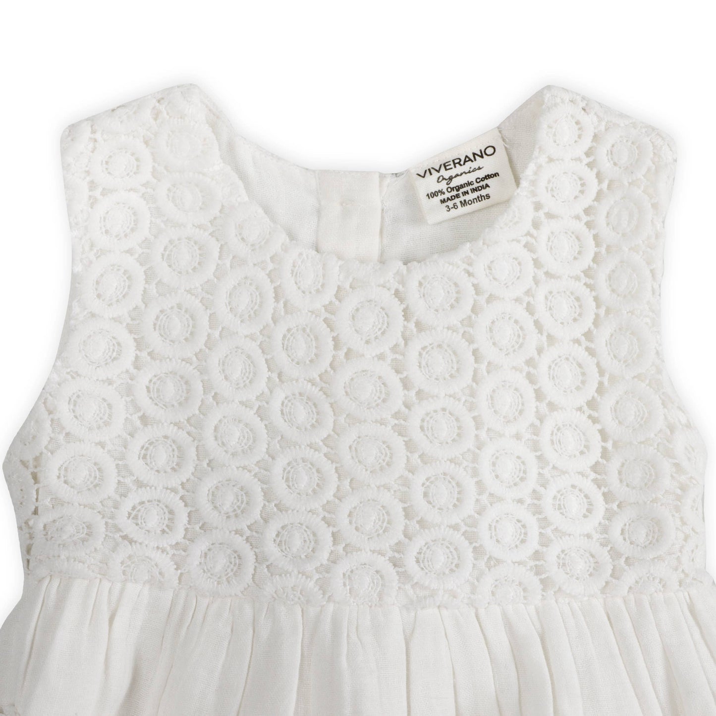 Taylor Crochet Lace Baby Dress + Bloomer (Organic)