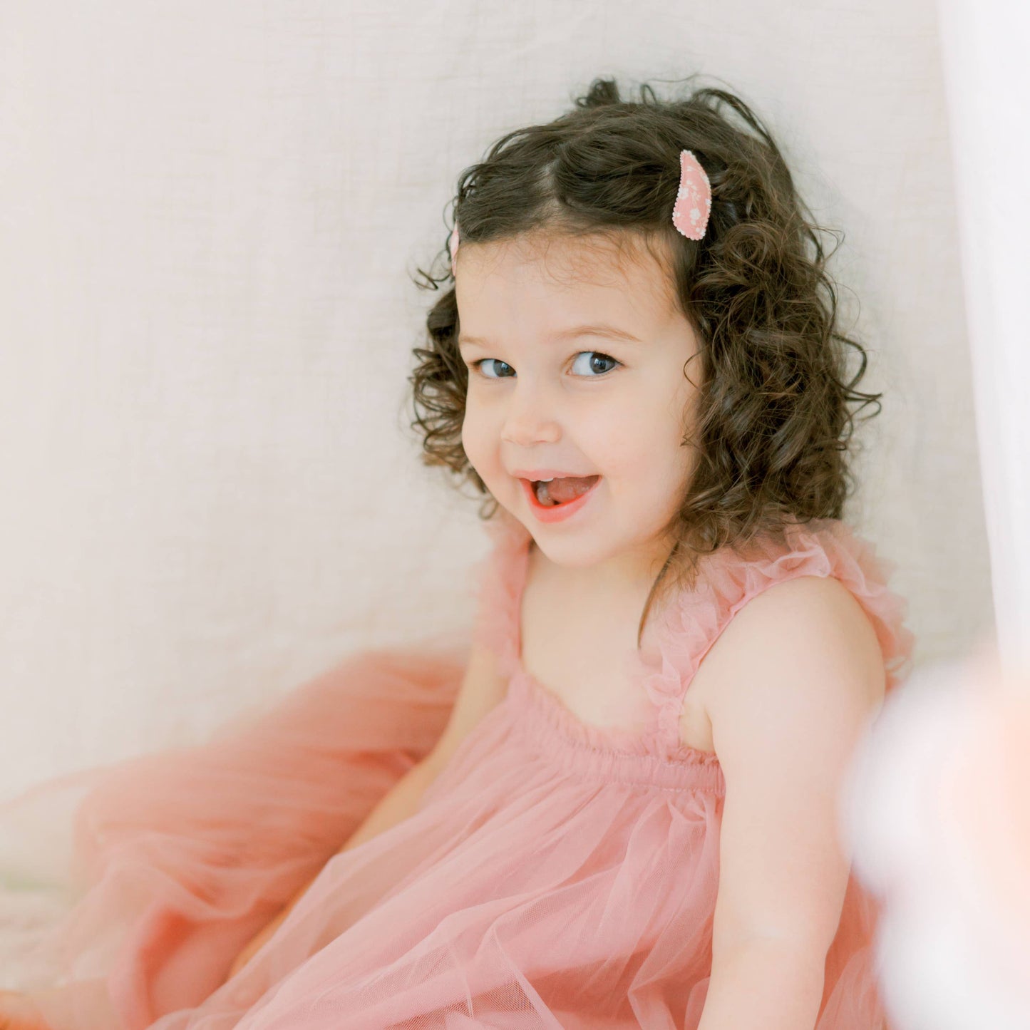 Chloe Pink Watercolor Hair Clips