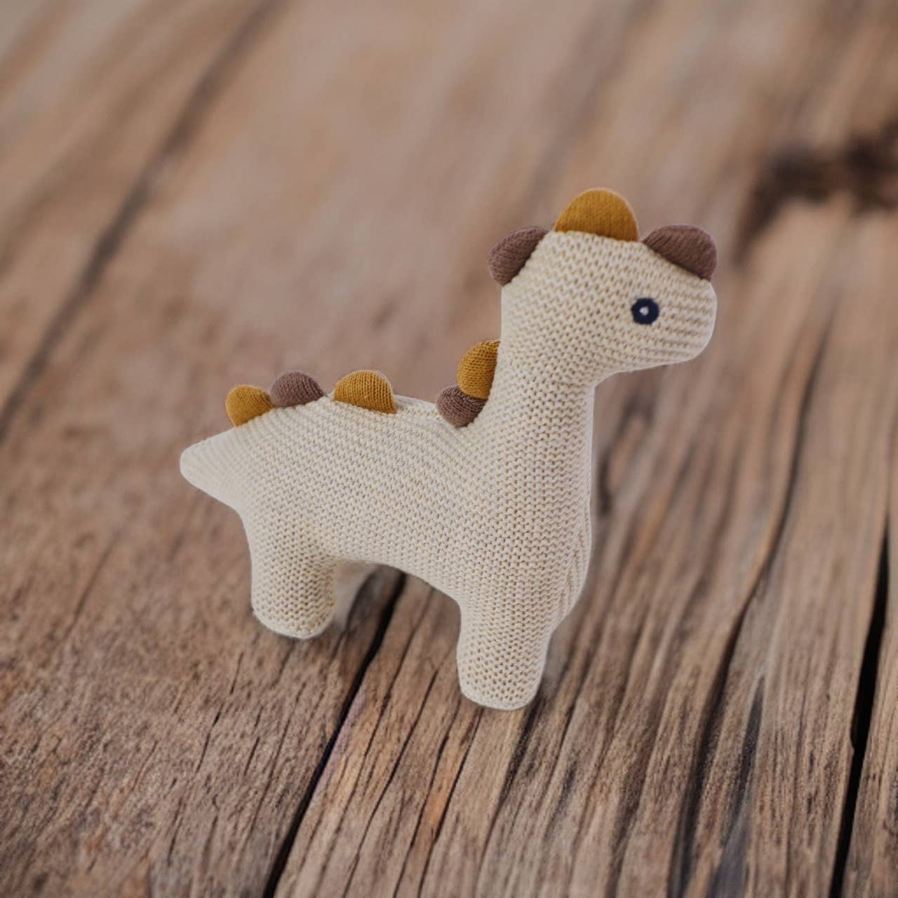 Little Dino - Organic Knit Stuffed Animal Baby Toy