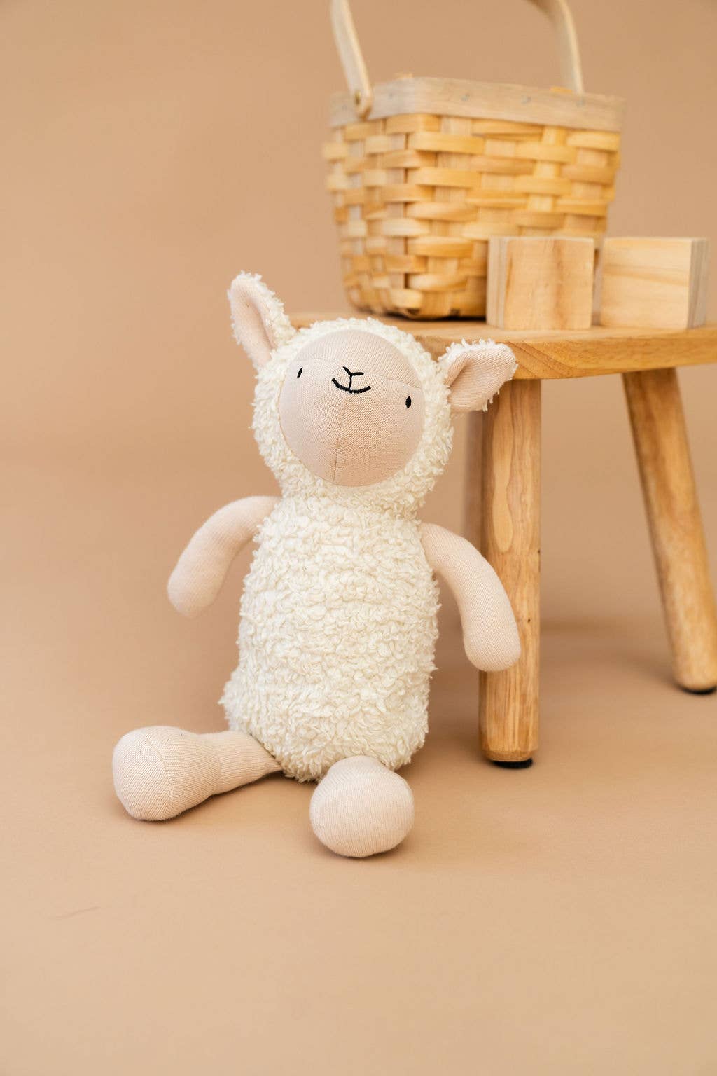Luna Lamb - Organic Sherpa Knit Stuffed Animal Baby Toy