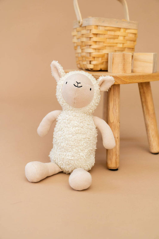 Luna Lamb - Organic Sherpa Knit Stuffed Animal Baby Toy