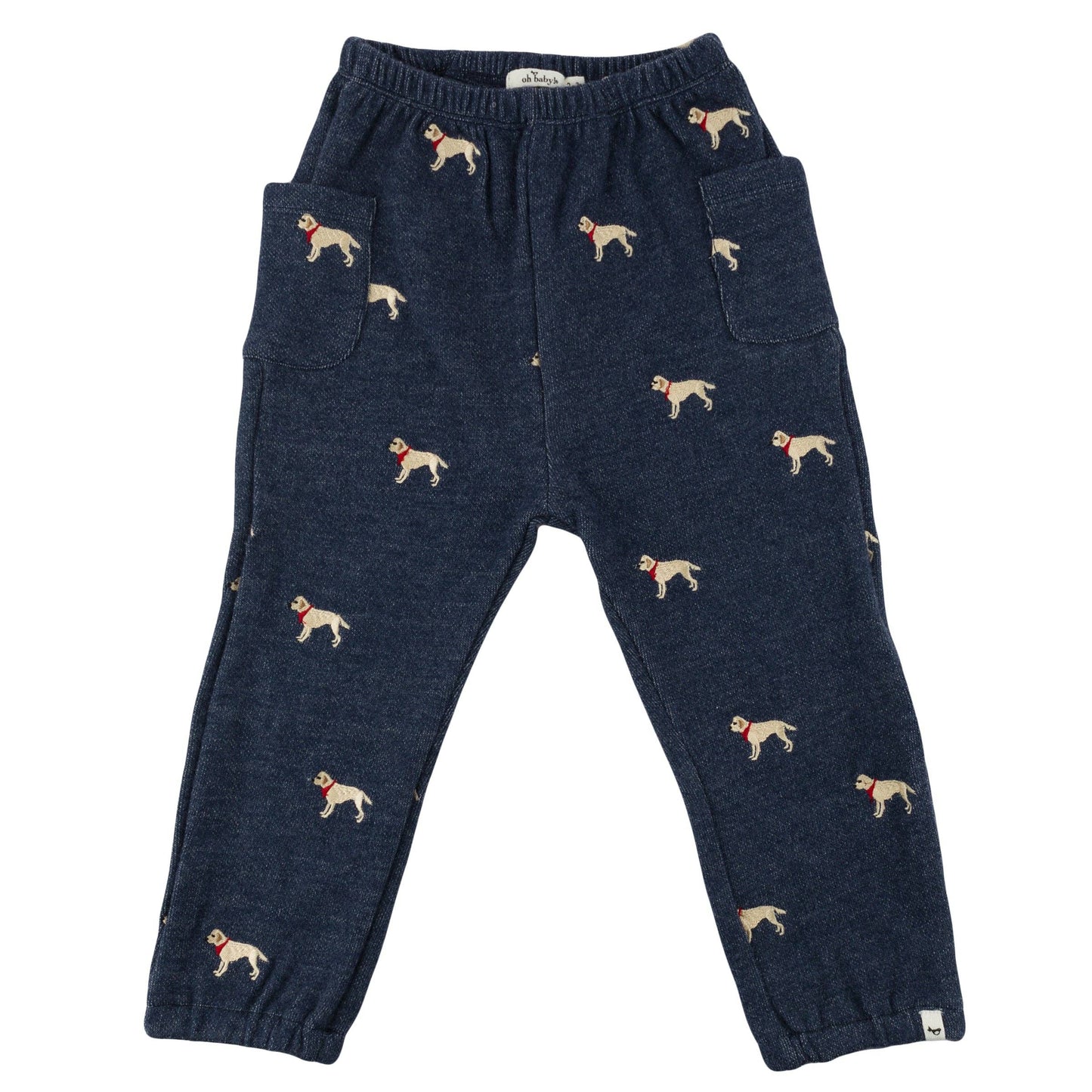 Labs Embroidered Sweater-Knit Side Pocket Pant
