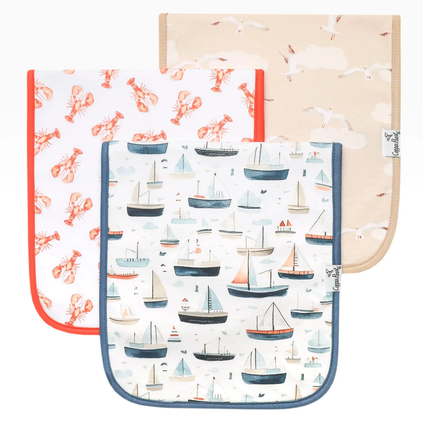 Fischer Burp Cloth Set/3