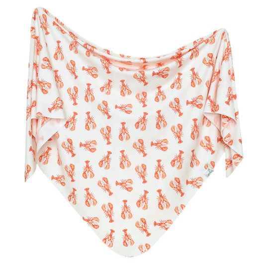 Maine Lobster Knit Swaddle Blanket
