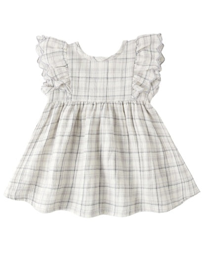 ALINA DRESS BLUE PLAID