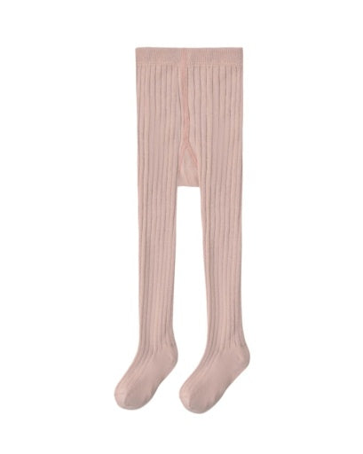 RIBBED TIGHTS ROSEWOOD