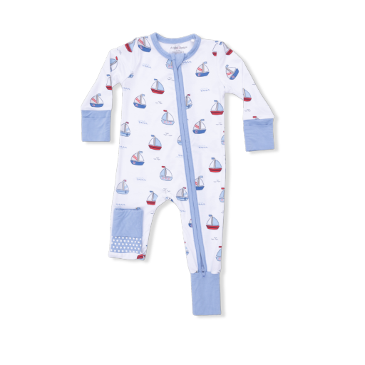 Bubbly Sailboats Blue - Convertible Romper