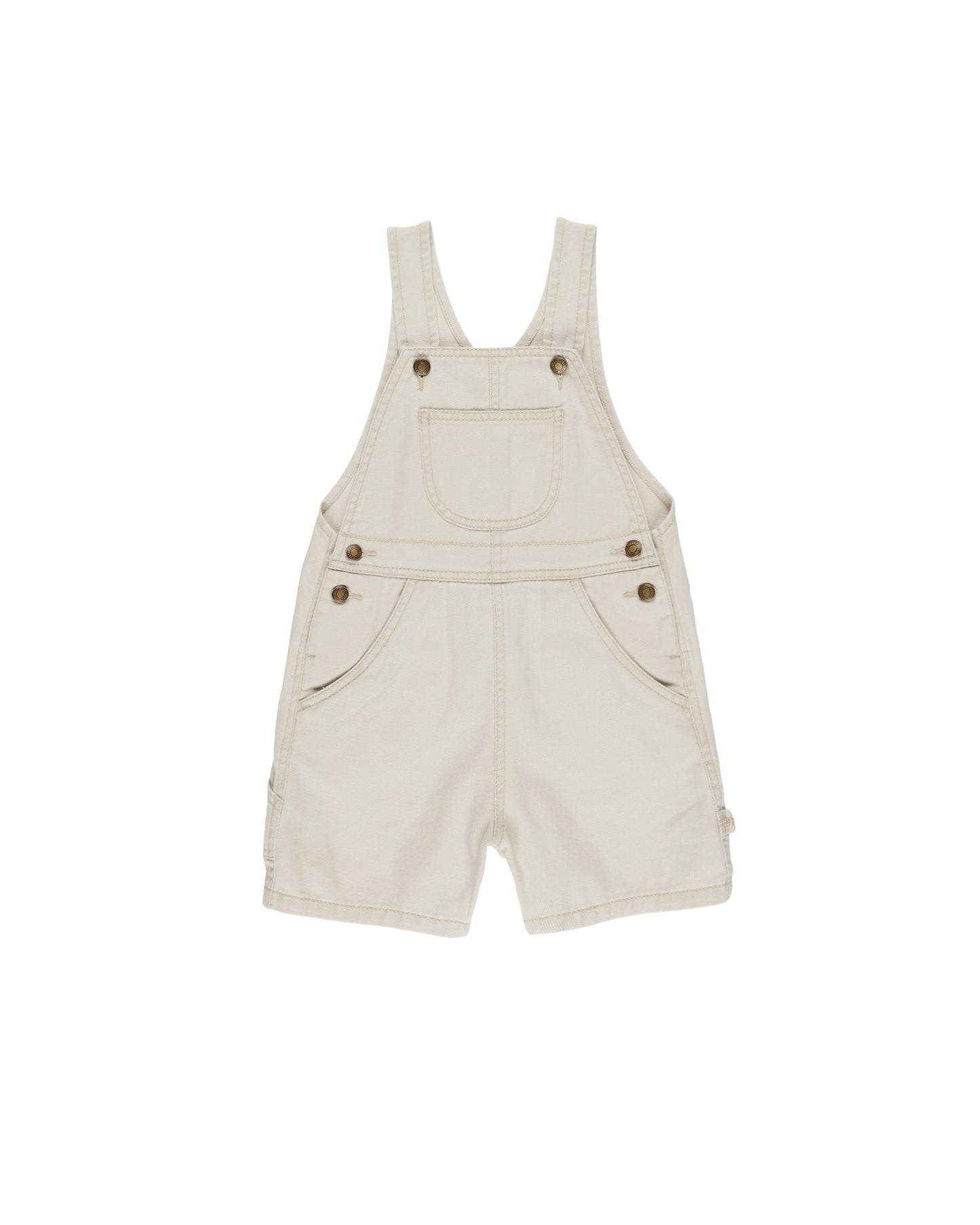 Denim Shortalls - Stone