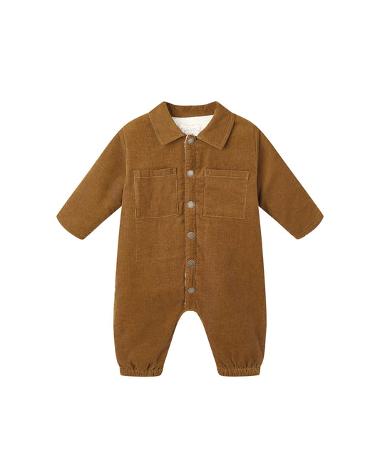 Cord Baby Jumpsuit - Golden