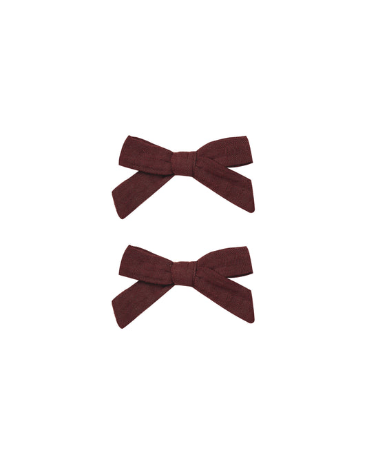 Bow Set - Burgundy