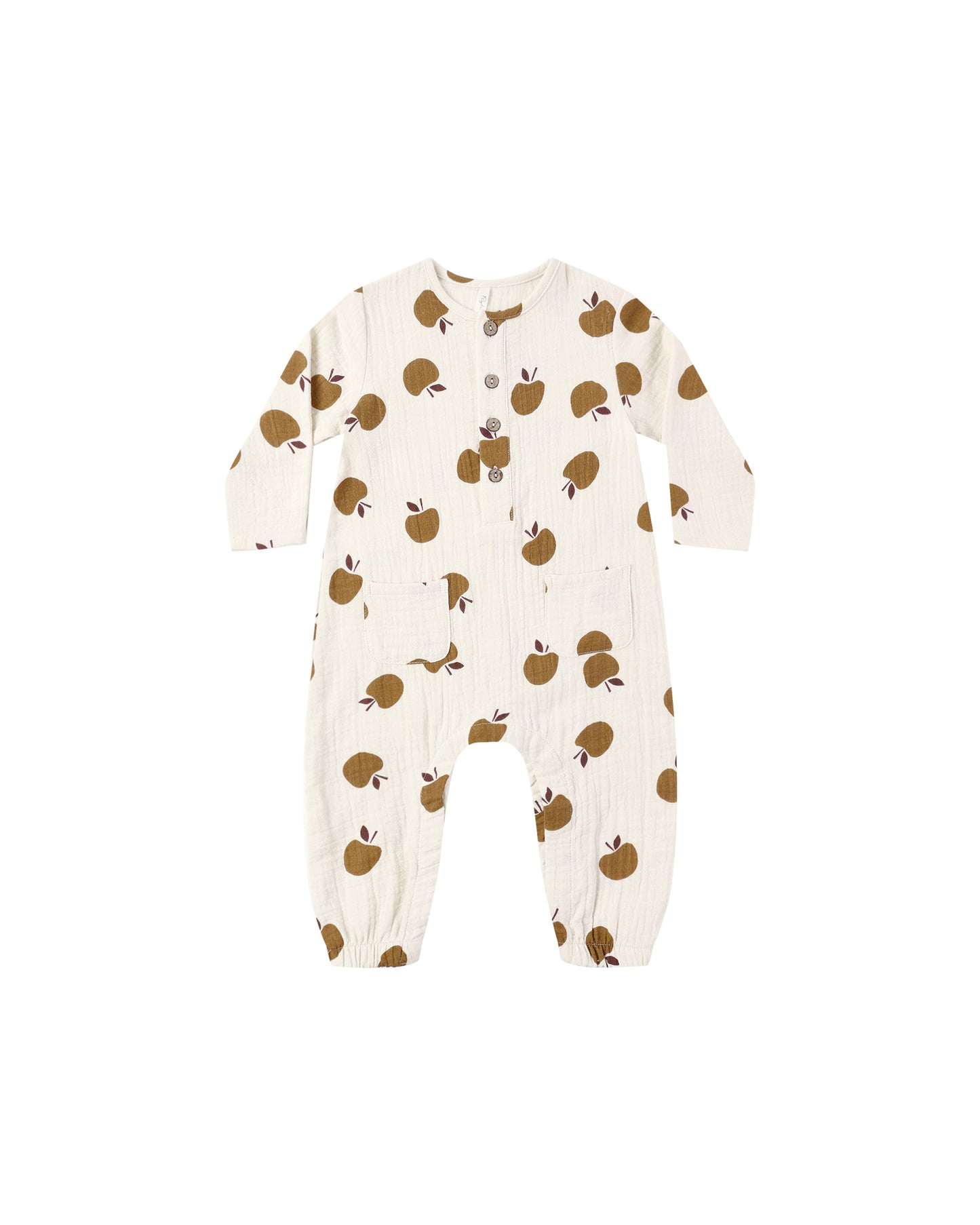 Long Sleeve Woven Jumpsuit - Golden Apple