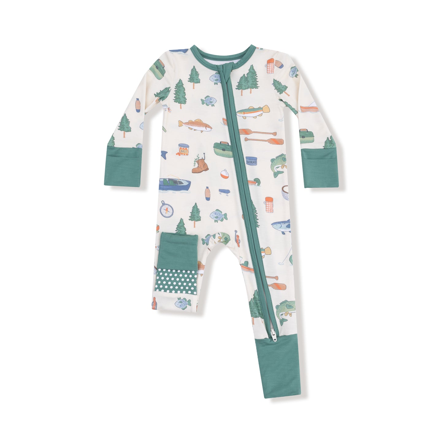 Fishing Things 2 Way Zipper Romper Sleeper