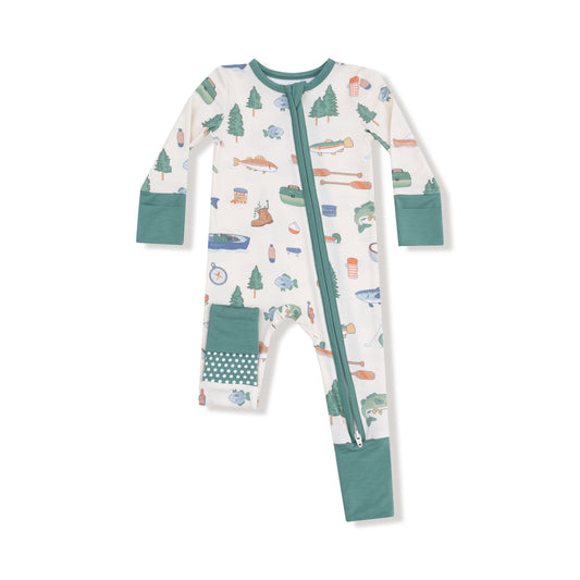 Fishing Things 2 Way Zipper Romper Sleeper