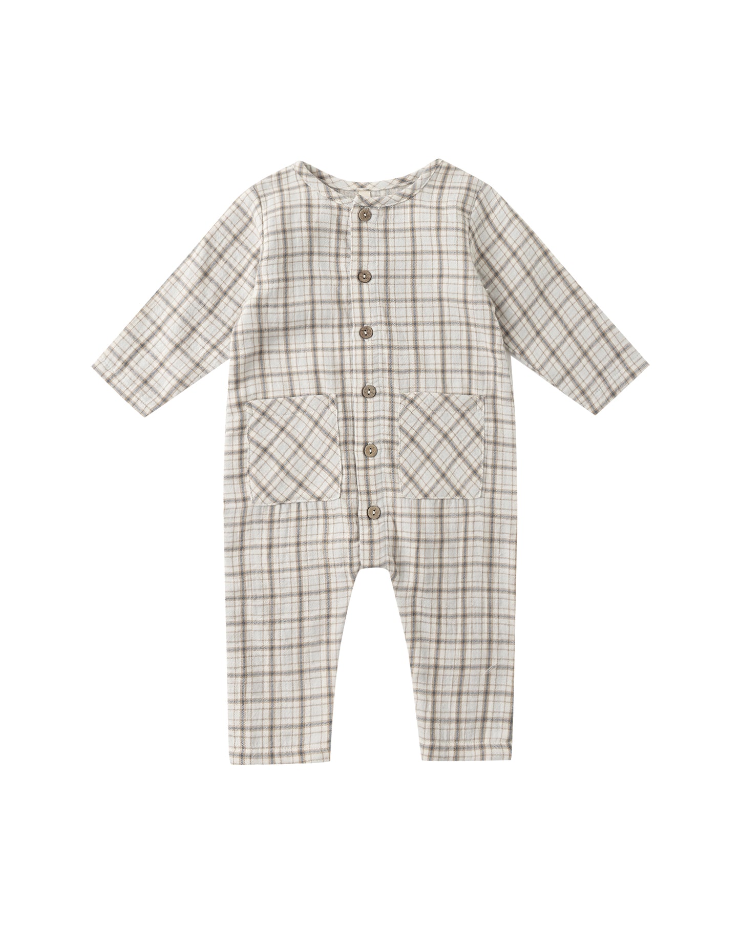 Pocketed Woven Jumpsuit - Blue Paid