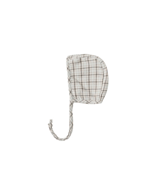 Woven Bonnet - Blue Plaid
