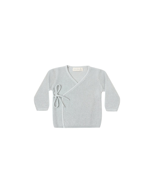 Knit Wrap Top - Ice Blue