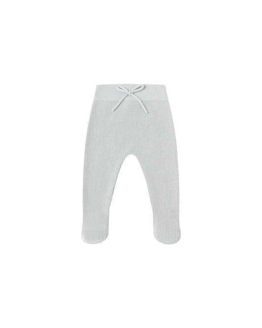 Footed Knit Pant - Ice Blue