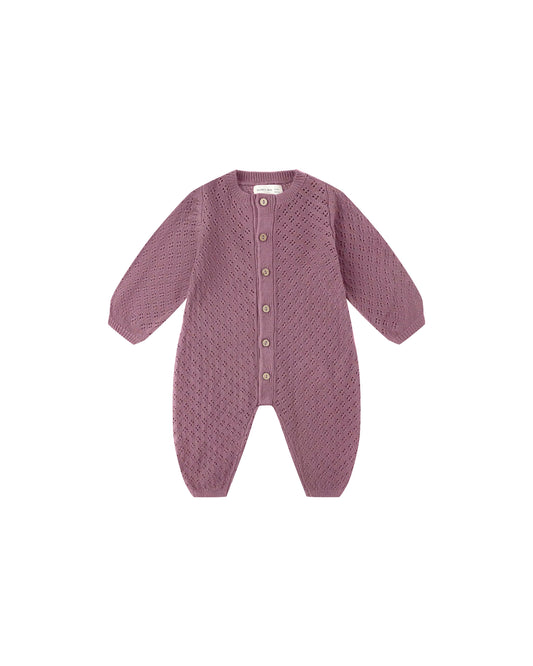 Long Sleeve Bubble Romper - Lilac