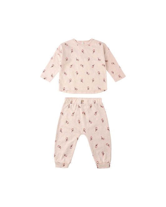 Long Sleeve Tee & Pant Set - Candy Canes