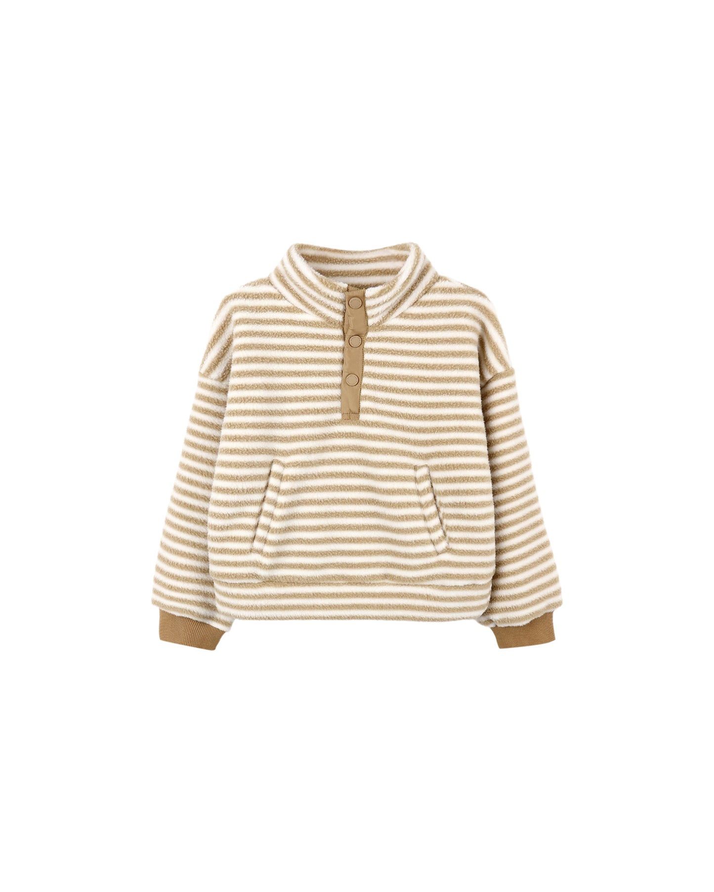 Snap Pullover - Toffee Stripe