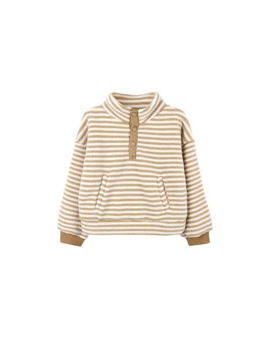 Snap Pullover - Toffee Stripe