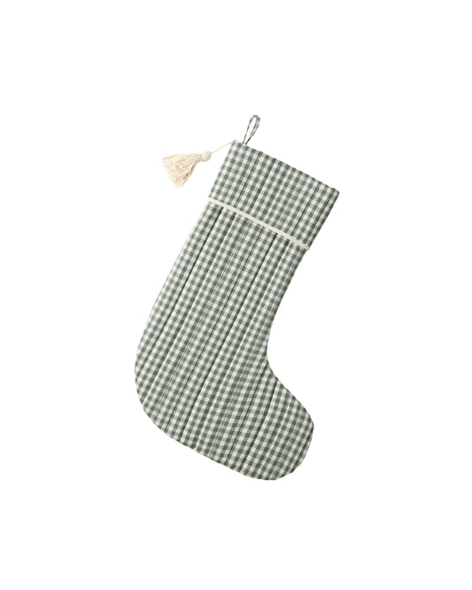 Holiday Stocking - Evergreen Gingham